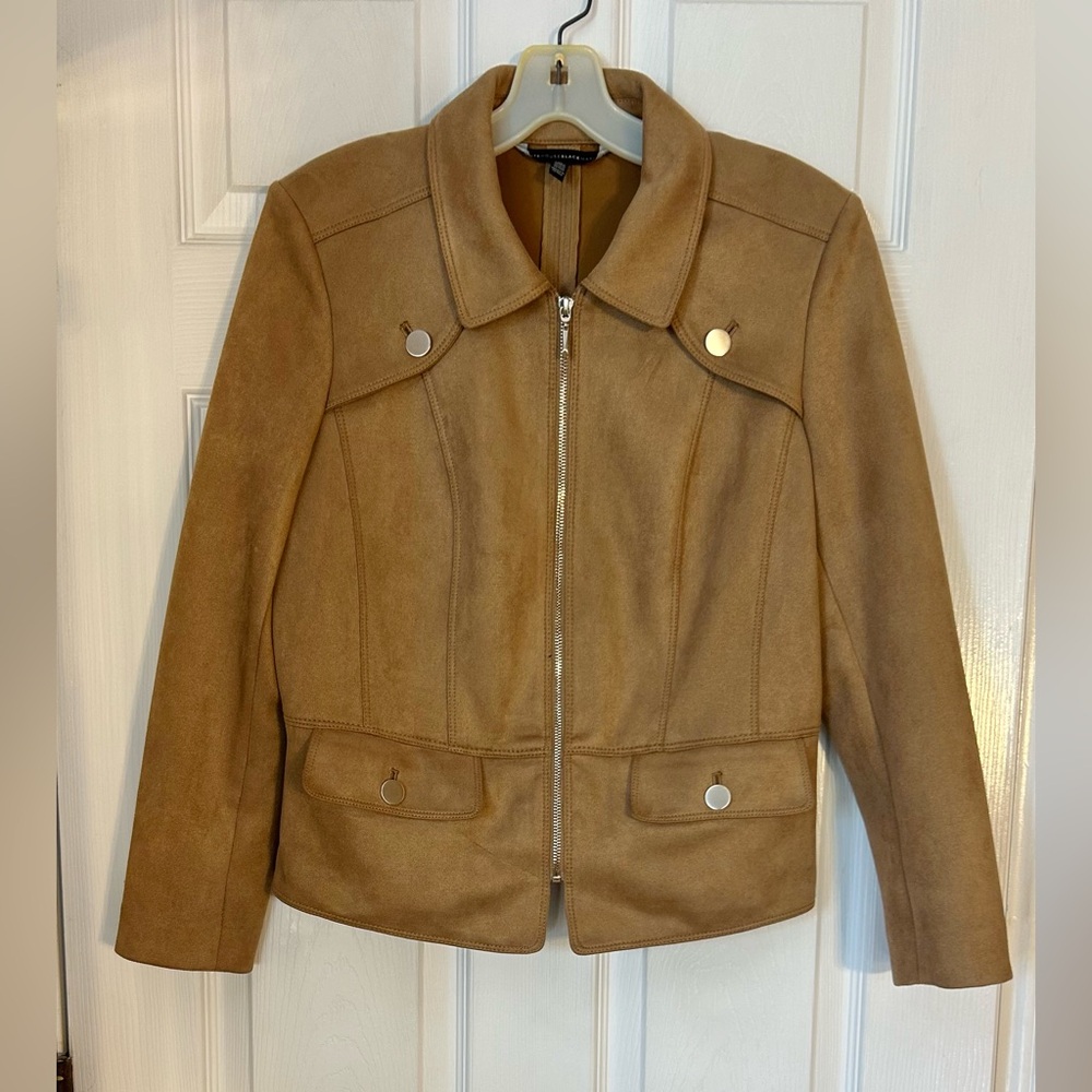 White House Black Market Faux Suede Jacket size medium